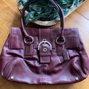 Coach Soho burgundy leather shoulder bag
